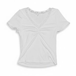 altar’d state white lace babydoll top baby tee
